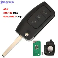 Jingyuqin ASK 315/433MHz 2/3 ปุ่ม Keyless Entry Fob ฟอร์ดโฟกัส Mondeo C Max S Max Galaxy Fiesta