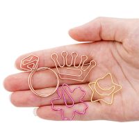 2PCS Sweet Rose Gold Metal Bookmark Clip Cute Cartoon Bookmark Paper Clip Teacher School Office Supply