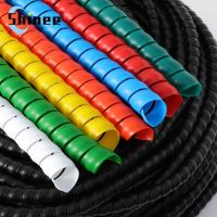 1/2/5Meters 8mm 10mm Line Organizer Pipe Protection Flexible Spiral Wrap Winding Cable Wire Protector Cable Sleeve Cover Tube Wires Leads Adapters