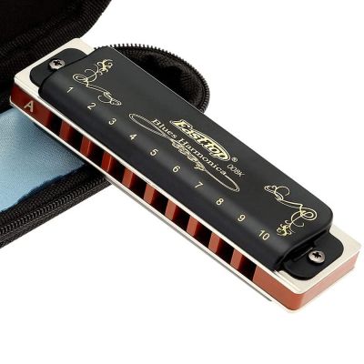 Easttop Diatonic Harmonica 10หลุม Blues Harp หีบเพลงปากคีย์ของ C Combt008k ABS สีดำเครื่องดนตรีมืออาชีพ