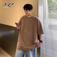 2 rz summer blockbuster of mens short sleeve T-shirt male suede popular logo ins t-shirts senior American retro leisure coat --ntx230801◎