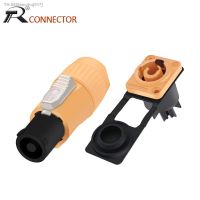 ♙❁ 1pc Waterproof Powercon Speaker Connector 3Pins Powercon Male Plug Female Chassis Socket IP65 Aviation Flame Retardant Conector