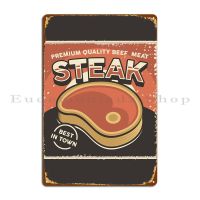 Beef Steak Vintage Poster Metal Sign Club Party Classic Create Club Customize Tin Sign Poster