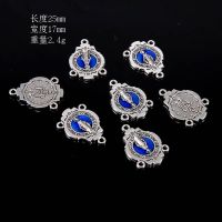 【CW】☑☸✚  Diyalo 20Pcs Religious Miraculous Medal Mary Our Three-Hole Rosary Necklace Centerpiece Jewelry Parts