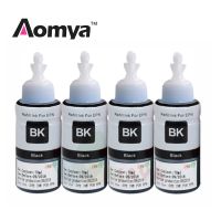 【NEW】 Aomya สีดำ4X70Ml หมึกสำหรับ Epson L355 L350 L365 L366 L550 L555 L566 L800 L801 L805 L110 L120 L210เครื่องพิมพ์หมึก