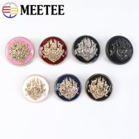 20Pcs Meetee 10-28mm Metal Button Retro Round Shank Buttons for Overcoat Shirt Decoration Clothes Buckle DIY Sewing Accessories