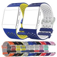 Dwukolorowy silikonowe opaski na rękę dla Fitbit Ionic bransoletka pasek pasek dla Fitbit Ionic inteligentny zegarek Watchband regulowane akcesoria