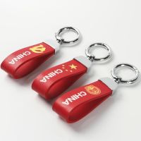 High-End Five-Starred Red Flag the Five-Starred Red Flag Car Key Ring Anti-Lost Car Key Ring on Waist Chain Ring Pendant Free Shipping