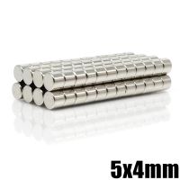 5ชิ้น แม่เหล็ก 5x4มิล ทรงกระบอก 5*4มิล Magnet Neodymium 5x4mm แม่เหล็กแรงสูง 5mm x 4mm แม่เหล็กแรงดูดสูง 5*4mm ชุบนิเกิล ติดแน่น ติดทน พร้อมส่ง