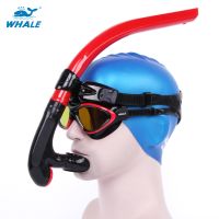 ▬ Whale Professional Quality Anti-Fog Lens Waterproof Swimming Goggles Snorkel Eyewear Men Women Diving Snorkel Glasses Set