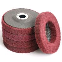 5Pcs 4 Inch Nylon Fiber Flap Disc Polishing Grinding Wheel,Scouring Pad Buffing Wheel for Angle Grinder