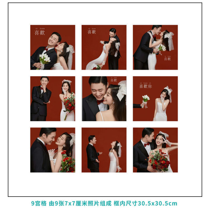 กรอบรูปตารางพระราชวัง-ล้างภาพถ่าย-ภาพถ่ายงานแต่งงาน-กระดาษแข็ง-กรอบรูปไม้ทึบ-ความรู้สึกอลูมิเนียม