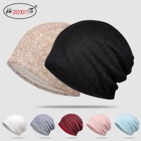 【Hot Sale】 and summer thin pullover hat women bib dual-use hollow breathable fashion solid simple striped baotou men