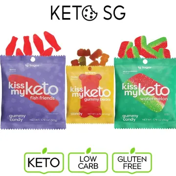 Kiss My Keto Candy, Fruity Flavored, Gummy Bears 0.79 Oz