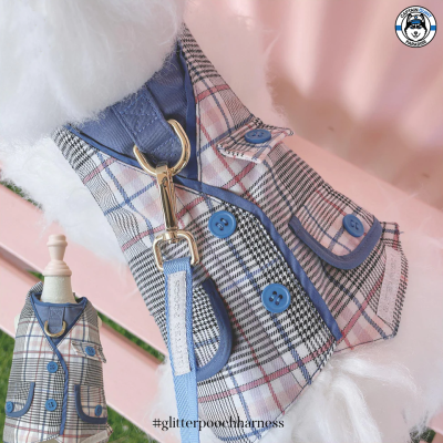 Glitter Pooch Dog &amp; Cat Pet Premium Harness รุ่น Prince Charm School - GP0064      เนื้อผ้ายืดหยุ่น นุ่ม ใส่สบาย  Comfy seamless wearable.  Constructed with air mesh lining  Very light &amp; Easy to carry in daily life  self-stick fabric fastening provide the