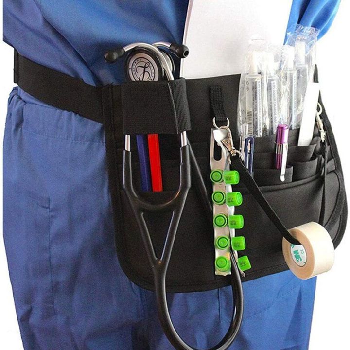 เข็มขัดจัดระเบียบพยาบาลกระเป๋าคาดเอว13กระเป๋ากรณีกระเป๋าถุงเอว1ชิ้นสำหรับกรรไกรชุดเครื่องมือดูแล