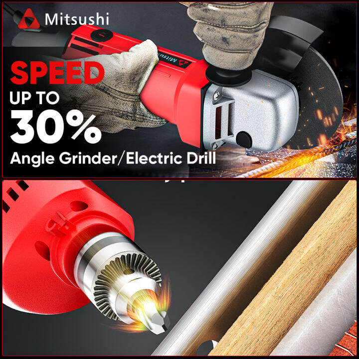 【Professional Grinder Set Drill】Mitsushi 2 in 1 Electric Drill and Angle Grinder with