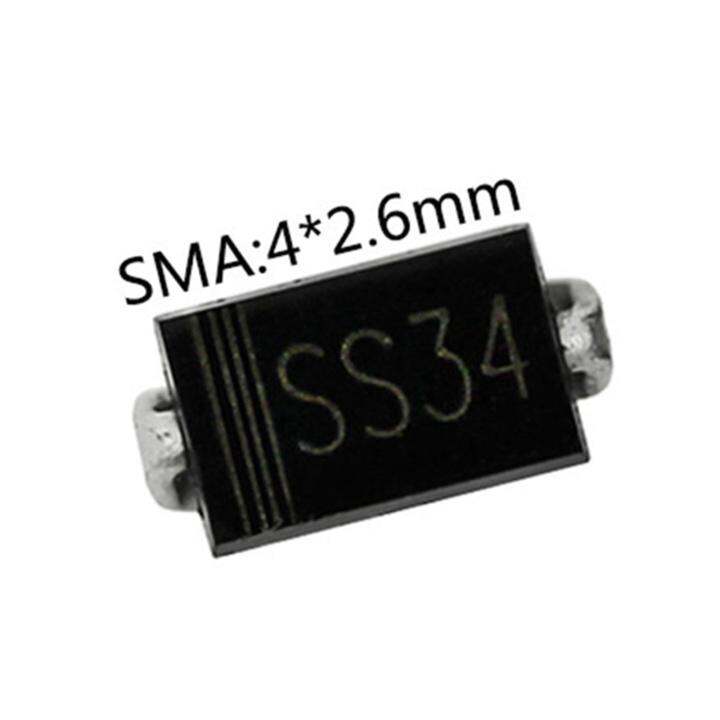 simhoa-ss34-sma-ไดโอดชอตต์กี้1n5822อิเล็กทรอนิกส์100ชิ้น3a-40v