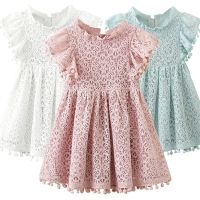 Girls Lace Flower Dress Summer Ball Gown Brithday Dresses Infant Baby Kids Cotton Princess Party Dress Children Clothing  by Hs2023