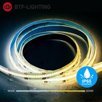 FCOB LED Strip IP65 Waterproof 5M 640 LEDs Flexible FOB COB CCT Led Light Strip 2700K to 6000K RA90 Linear Dimmable DC12V DC24V