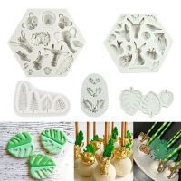 Jungle Animal Turtle Leaves Fondant Biscuit Mold Baking Cookiel Stamp Mould Safari Birhtday Party Mousse Cake Decoration Bread Cake  Cookie Accessorie