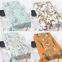 Flower leaves table runner tablecloth Table party decoration Oilcloth on table Flexible glass table protector table cloth set