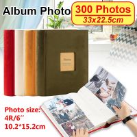 6 Inch Photo Album 300 Pictures Storage Suede Leather Cover Scrapbooking Photos Slip In Memo Memory Notebook Wedding Album Book  Photo Albums