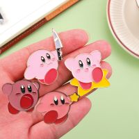 Anime Games Kirby Brooch Metal Enamel Pins Badge on Backpack Jeans Clothes Lapel Pins Fashion Jewelry Accessories New Year Gift