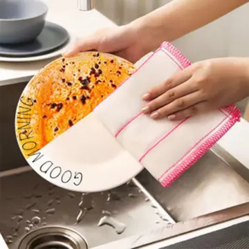 6Pcs/set Cotton Kitchen Tea Towels Absorbent Lint Free Catering