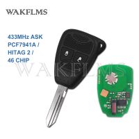 【✔In stock】 haokao5 กุญแจรีโมทอัจฉริยะ2ปุ่ม Id46ชิป433Mhz สำหรับ Chrysler 300c Sebing Cruiser 05179516aa ไร้รอย