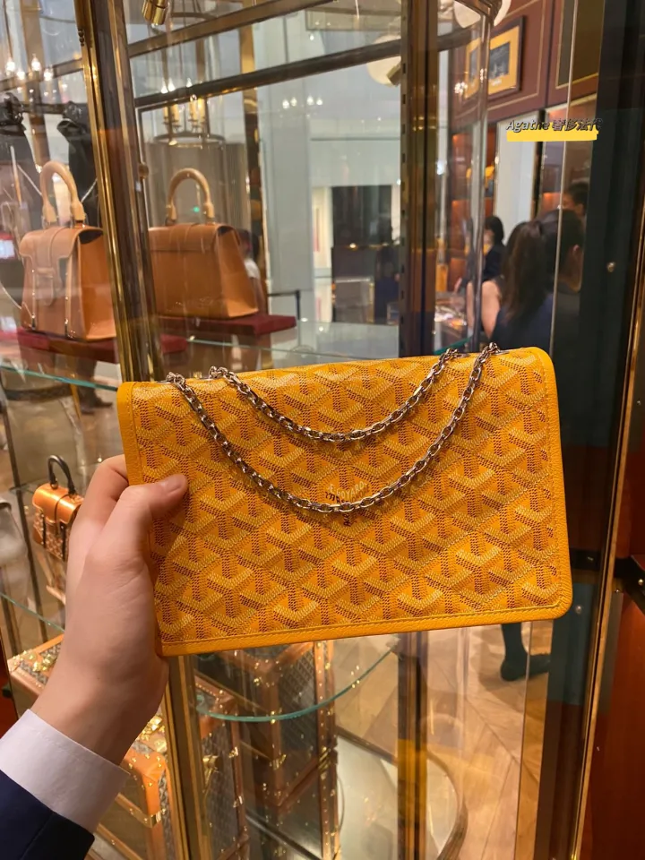 GOYARD/ Goya Alexandre III series old flower chain bag canvas