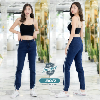 [Jogger pants] กางเกงจ๊อกกอร์ขาจั้ม ผ้ายืดคอตตอน (เป้าซิป) J30/2 Jogger แต่งแถบผ้าด้านข้าง แนวเท่ๆ มีสไตล์ ใส่ได้ทั้งชายหญิง เนื้อผ้ายืดหยุ่น