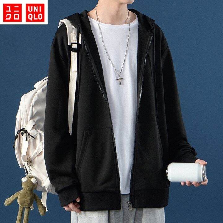 m-5xl-40-110kg-uniqlo-เสื้อกันหนาว-ไซส์ใหญ่-แฟชั่น-ผู้ชาย-แขนยาว-เสื้อฮู้ด-เสื้อกันหนาว-ซิปหน้า-มีเชือก-หลวมๆ