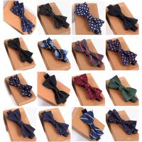 ✺ designer bowtie high quality fashion 2019 man shirt accessories navy dot bow tie for wedding men wholesale Party Business Formal