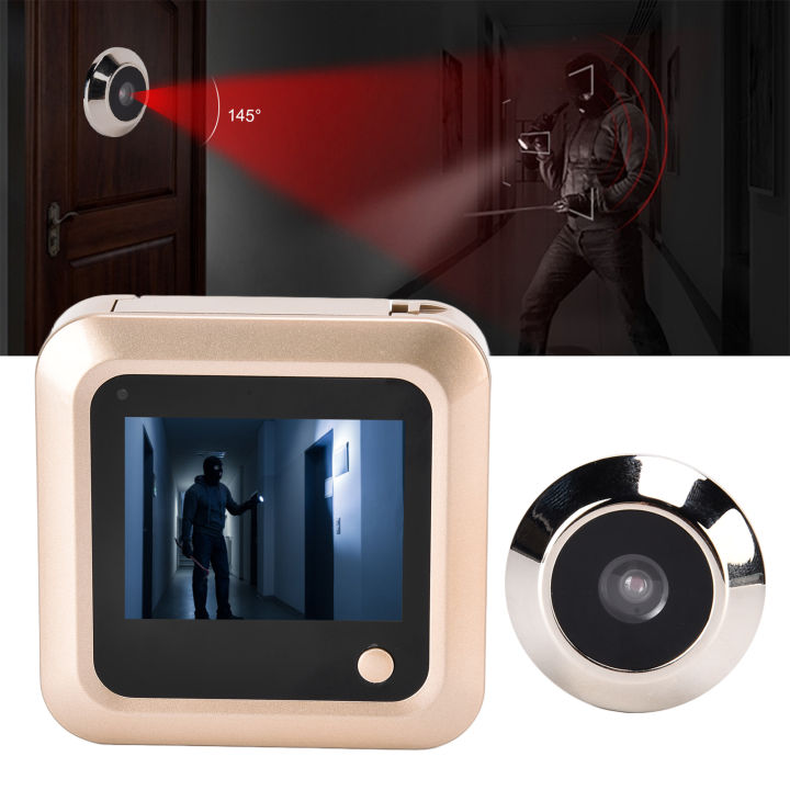 ช่องมองรอดประตูกล้องติดประตูสมาร์ท2-4in-วิดีโอกริ่งประตูสำหรับใช้ในครัวเรือน
