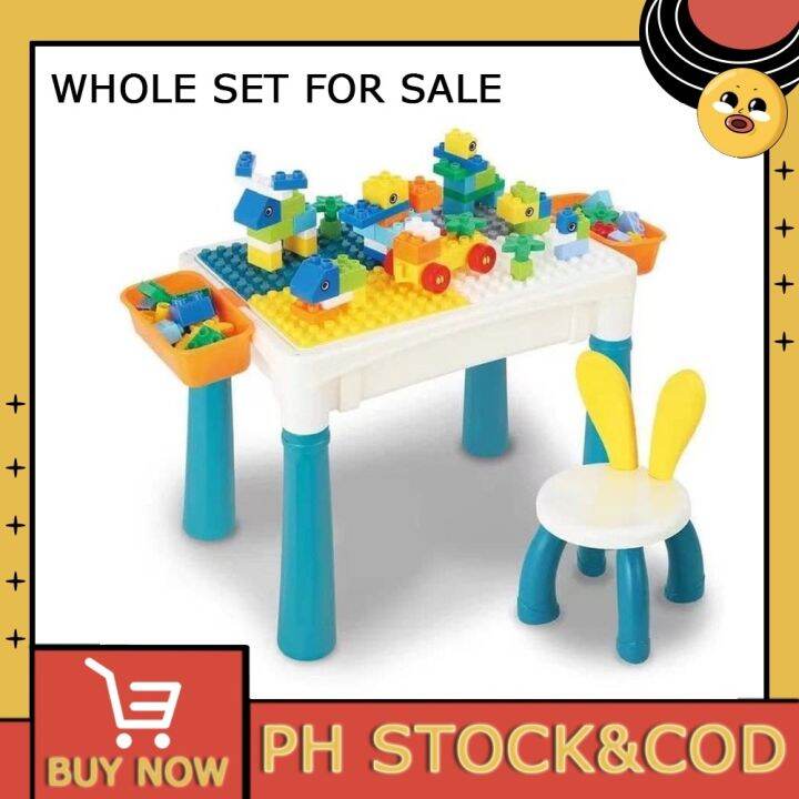 [Building block kingdom]Building Blocks Table Table with Chair and
