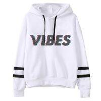 Vibe Hoodies ผู้หญิงฮาราจูกุ Sweter Gaya Korea สตรีทแวร์เสื้อเชิ้ตมีฮู้ด