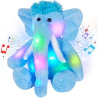 【jw】❅∋  48cm Pink Musical Elephant Soft Stuffed Animals for Birthday Sleeping