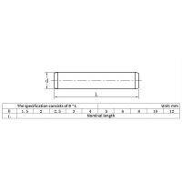 ;[-./ M1.5 M2 M2.5 M3 M4 M5 M6 M8 Cylindrical Pin Locating Dowel 304 Stainless Steel Shaft Solid Fixing Lock Pin Metal Rod