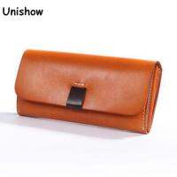 Long Women Wallet Genuine Leather Lady Purse Clutch Simple Casual Style Vegetable Tanned Leather Female Wallet Clasp Hand Purse