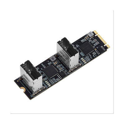 M.2 PCIe3.0 to 8 Ports SATA 6G Multiplier Controller Card B/M Key NGFF with 2 Mini SAS Interface Each Port Arrive 6Gbps