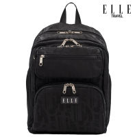 ELLE Travel Myra Collection กระเป๋าเป้เอนกประสงค์สำหรับ Laptop/Notebook ผ้าไนลอน Crinkle 100% กับลายพิเศษเฉพาะ ELLE Monogram Embossed #83830