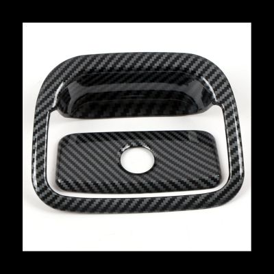 dfthrghd Car Carbon Fiber Interior Storage Glove Box Handle Cover Trim for Dodge Durango 2011-2020