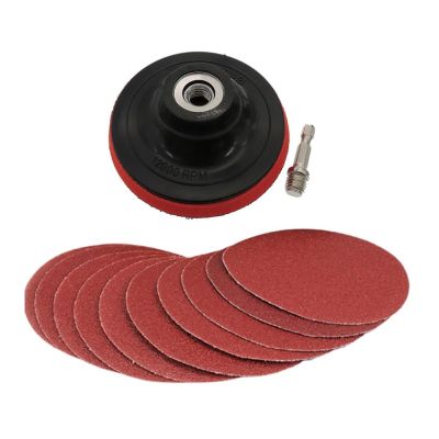 10Pcs 100mm Sanding Disc 60-240 Grit Sandpaper Buffing Wheel Hook And Loop Backing Pads For Electric Drill Grinder Rotary Tools Cleaning Tools
