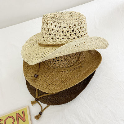 Korean Version Cut-out Straw Hat Beach Cap Hollow Straw Hat Flower Hat Handmade Fan Hat Sunscreen Straw Hat