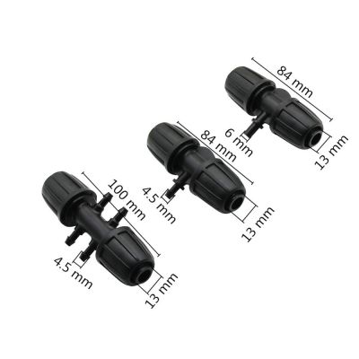 ；【‘； 5 Pcs Garden Irrigation 16Mm Hose To 4/7Mm Hose Inter Locked Connectors Tee 4-Way Connector Pipe Connection Adapters