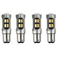 4X LED Light Dual Color Bulb 1157 BAY15D P21/5W 5630 20SMD Canbus Car Brake Reverse Lamp Turn Signal White A