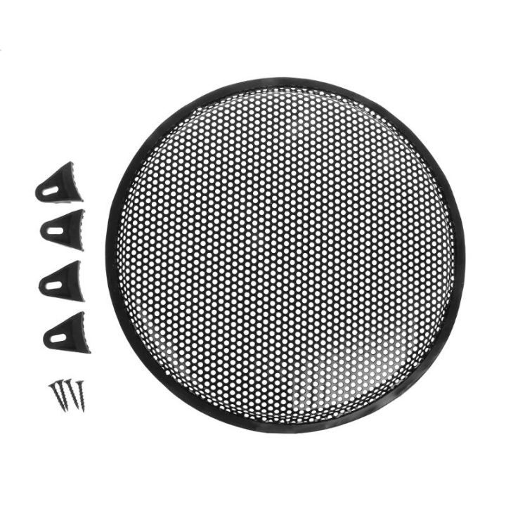 dhakamall-ตะแกรงปลอกกันกระแทก-grill-speaker-ซับวูฟเฟอร์ของรถยนต์ซับวูฟเฟอร์12-บัมเปอร์โลหะยึดสกรู