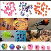 KONSIRAN 25Pcs/lot ทนทาน ดีไซน์สวย คุณภาพสูง ตกปลา โลหะผสมทังสเตน ลูกปัดเจาะรู ลูกปัดทังสเตน วัสดุผูกบิน