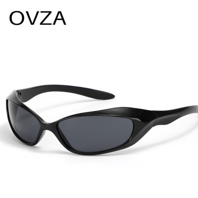 OVZA 2023แว่นตากันแดดสำหรับผู้ชาย,แว่นตากันแดดกีฬาแฟชั่นใหม่แว่นตาไล่ระดับสีสำหรับผู้หญิง S2097สไตล์ Y2K